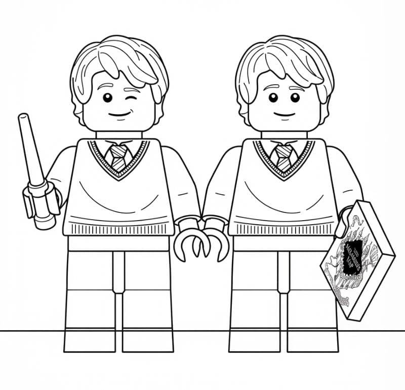 Lego Fred e George Weasley da colorare