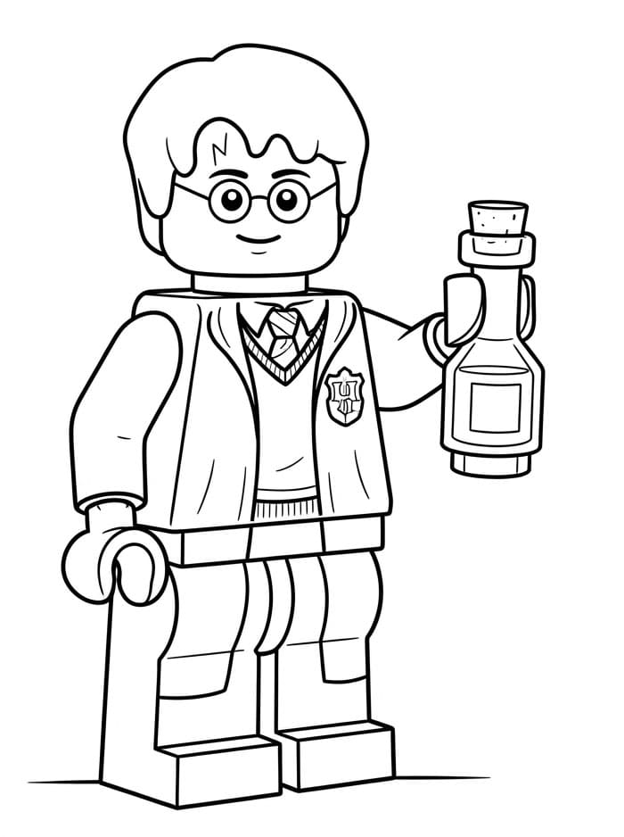 Lego Harry Potter con una boccetta di pozione da colorare