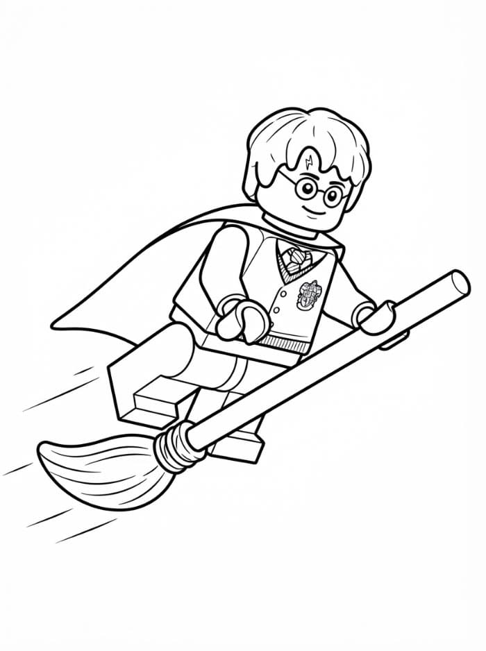 Lego Harry Potter con una lanterna da colorare