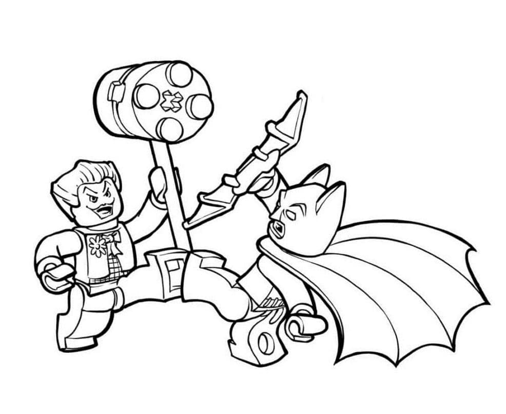 Lego Joker e Batman da colorare