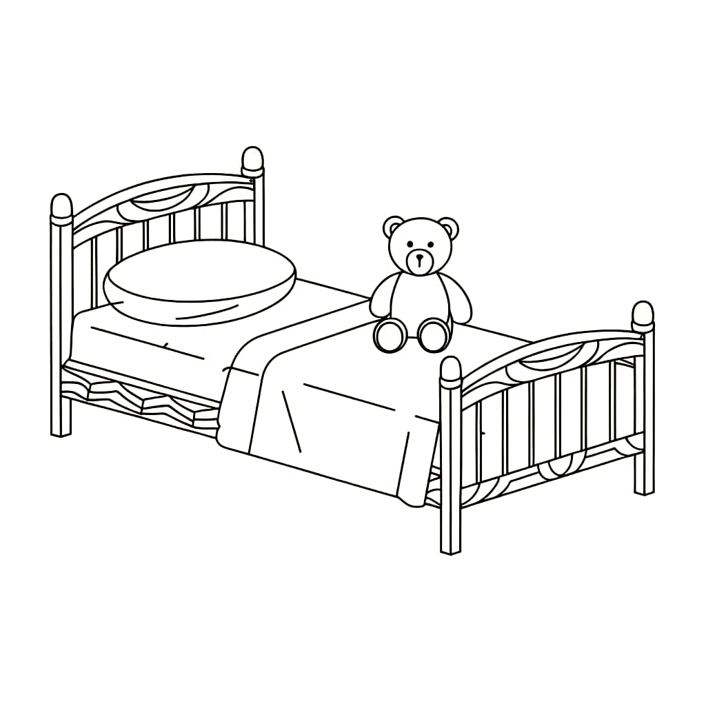 Letto di stampa da colorare