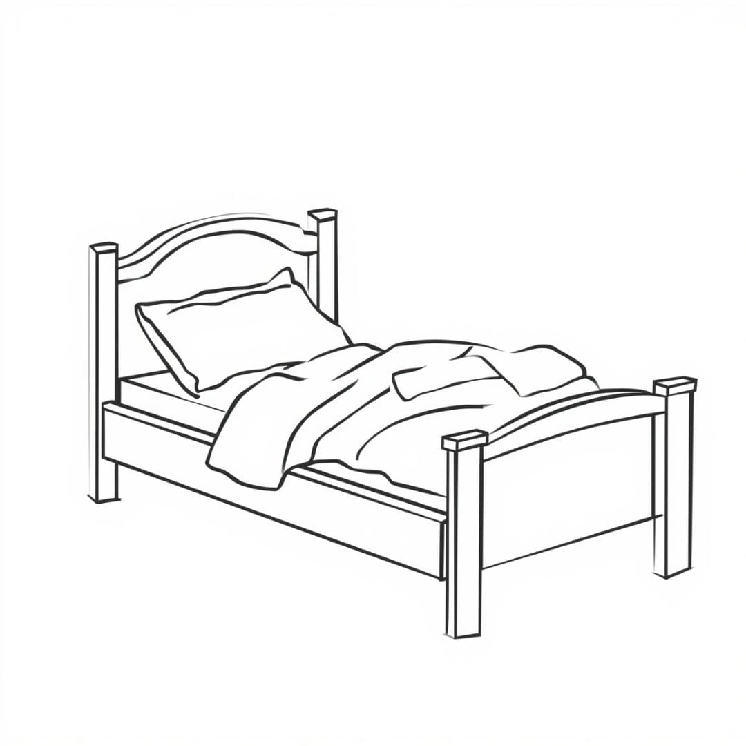 Letto libero da colorare