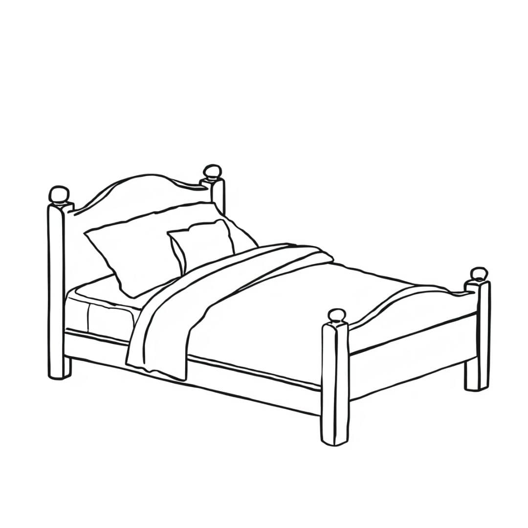 Letto stampabile da colorare