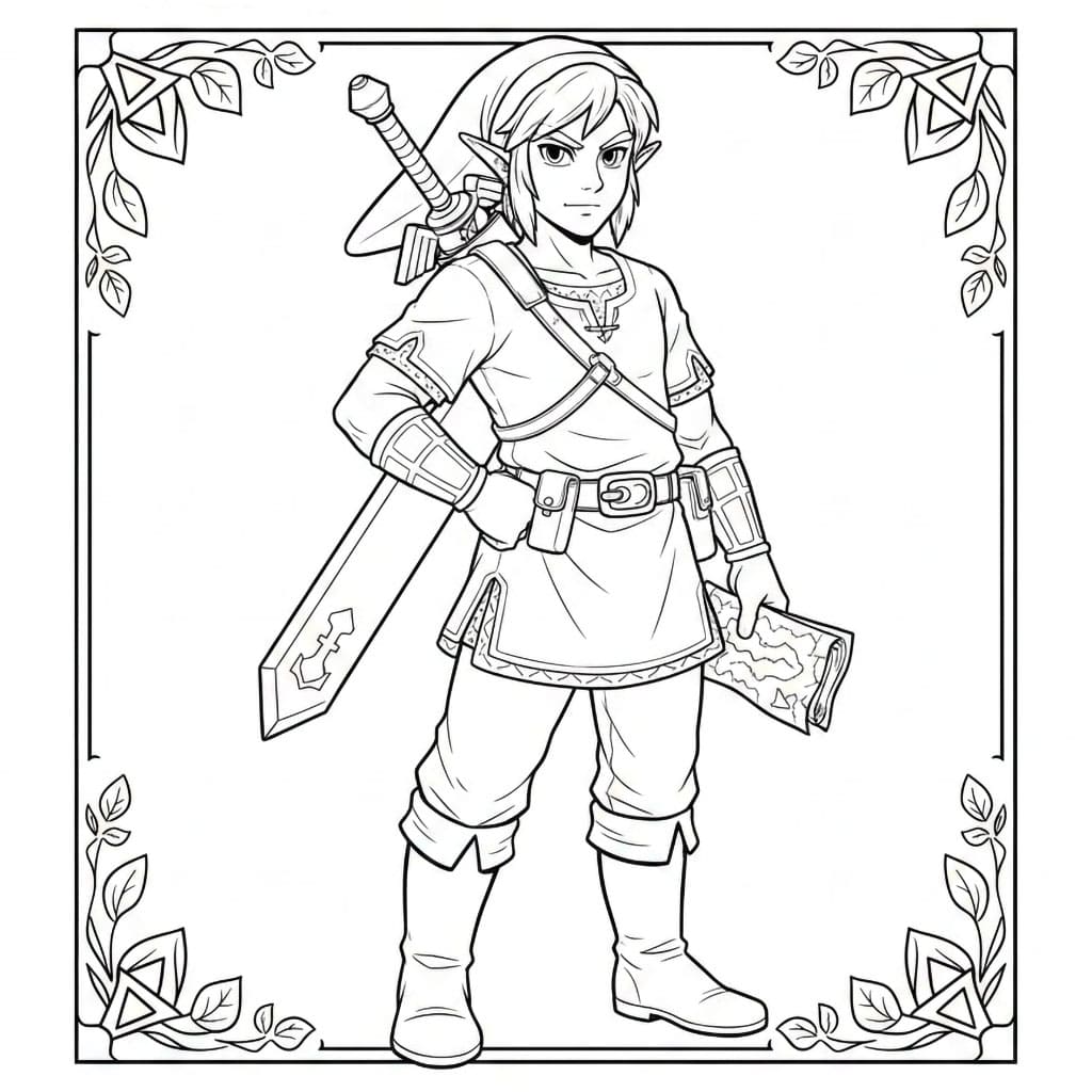 Link Avventura da colorare