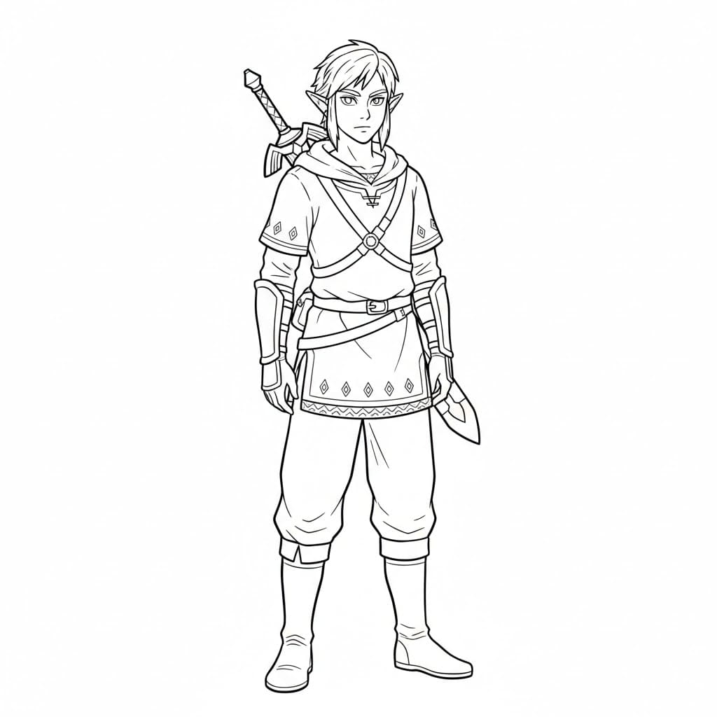 Link BOTW da colorare