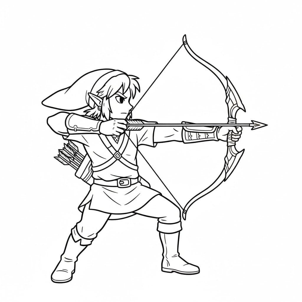 Link arco e freccia da colorare