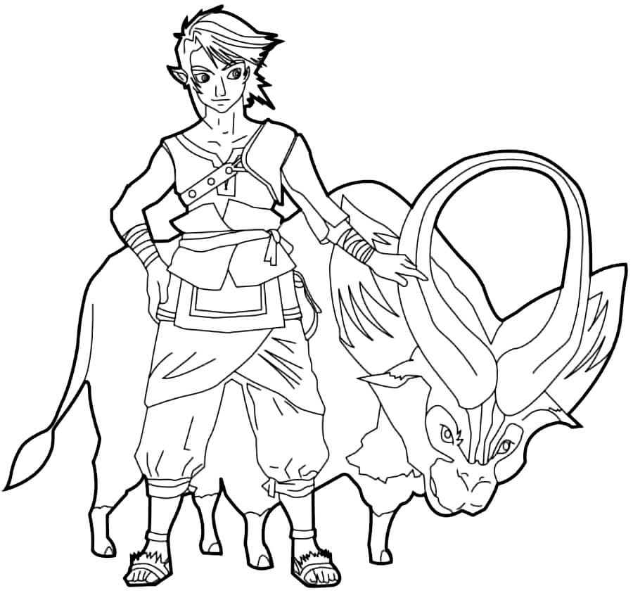 Link e un toro da colorare