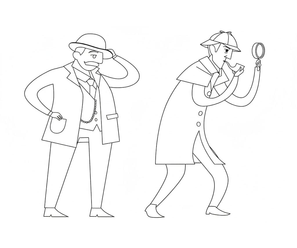 L'intuizione di Sherlock Holmes da colorare
