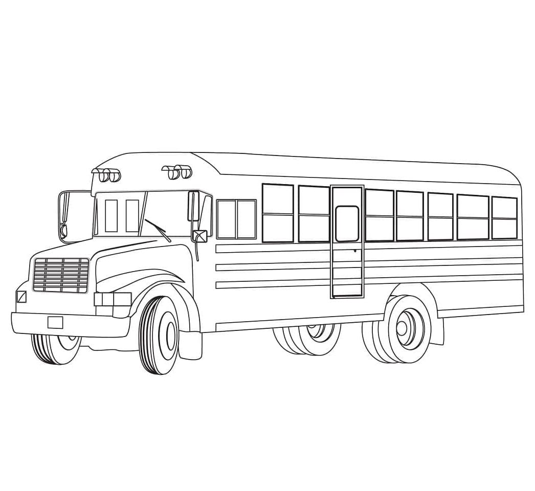 Lo scuolabus da colorare