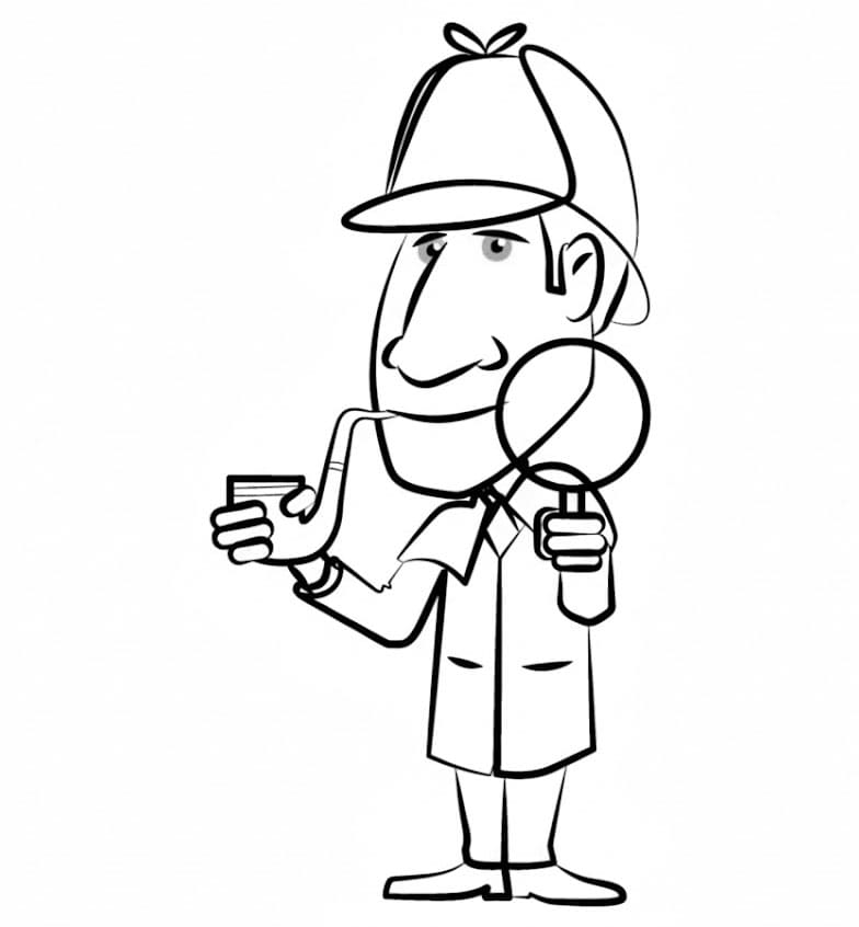 Logica di Sherlock Holmes da colorare