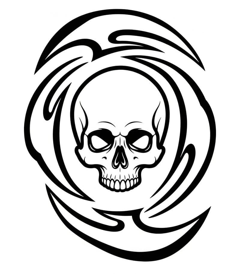 Logo del teschio da colorare