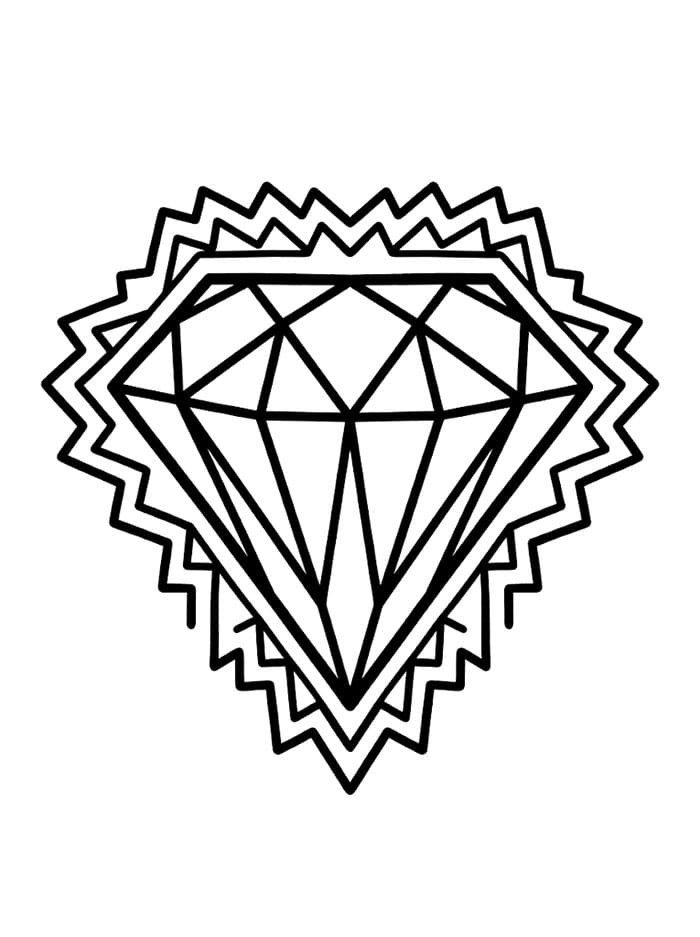 Logo di diamanti da colorare