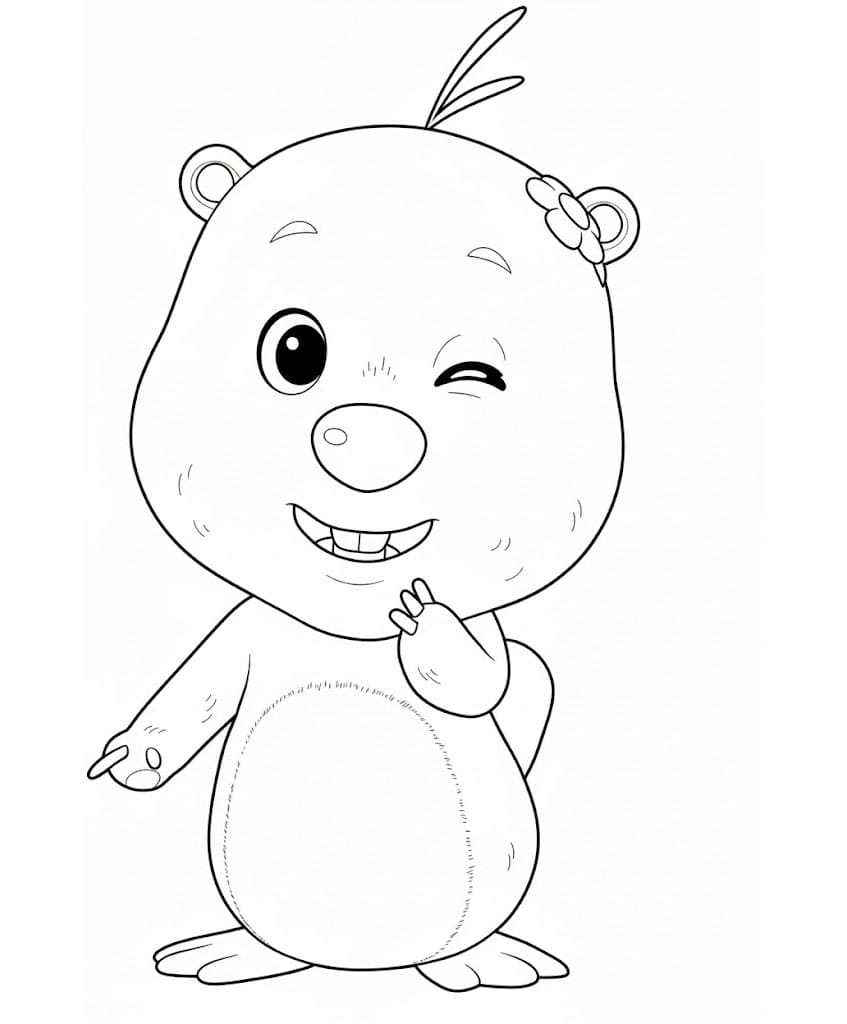 Loopy da Pororo da colorare