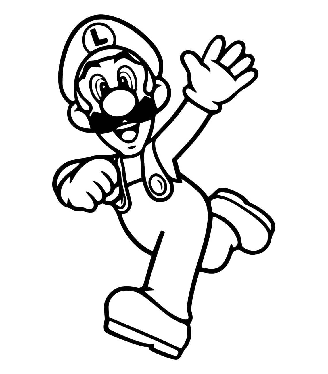 Luigi corre libero da colorare