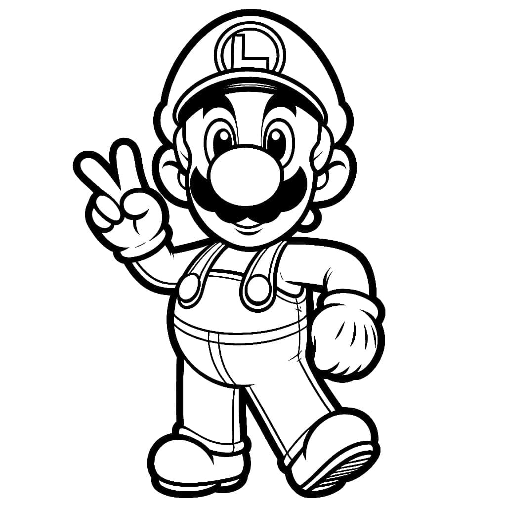 Luigi è amichevole da colorare