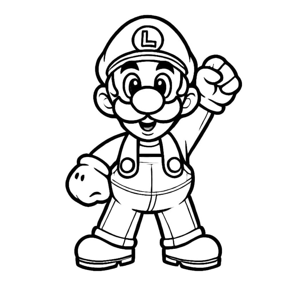 Luigi entra in azione da colorare