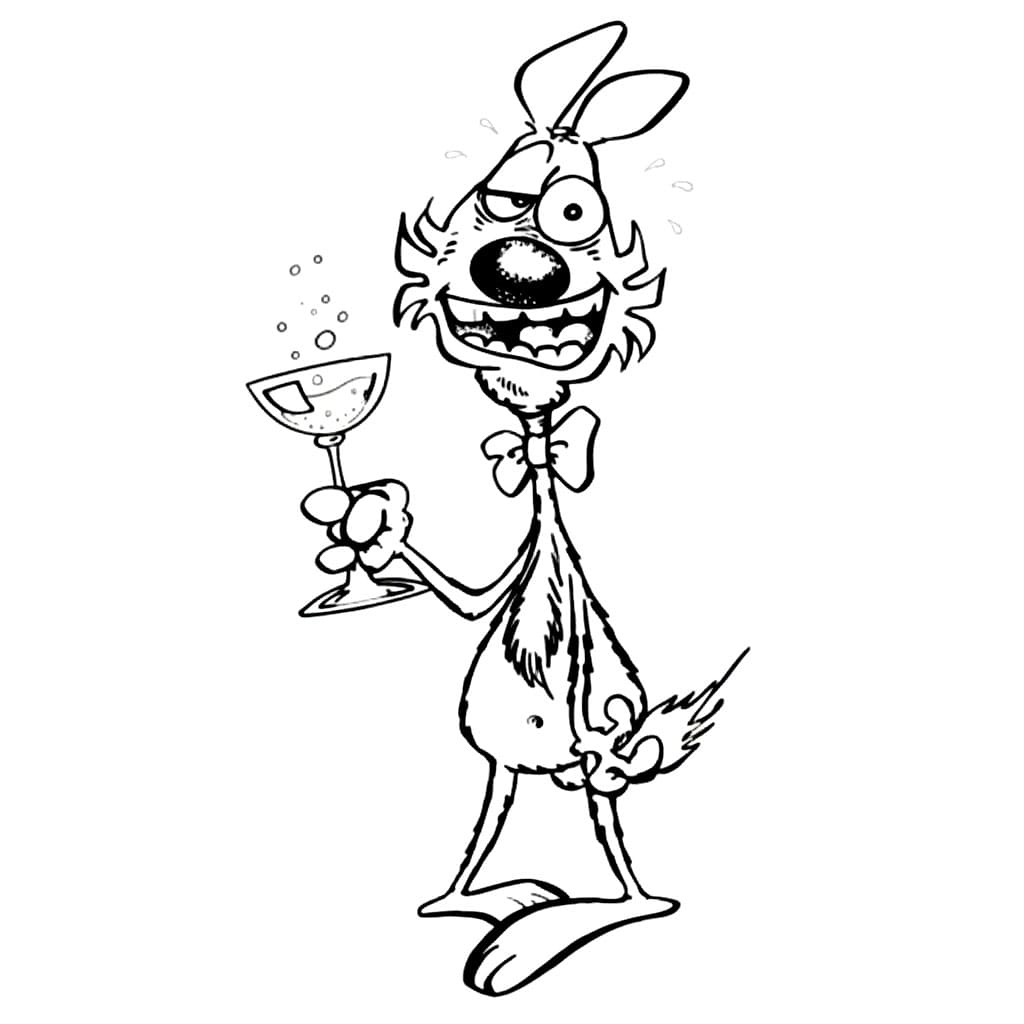 Lupo Alberto beve da colorare