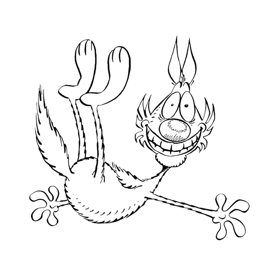 Lupo Alberto cade da colorare