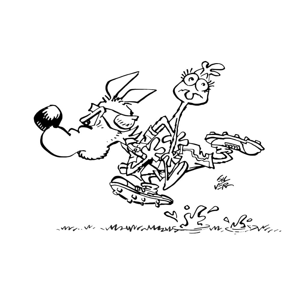 Lupo Alberto corre da colorare