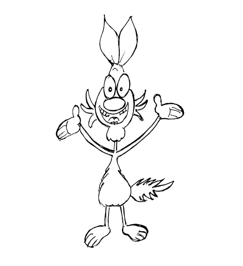 Lupo Alberto divertente da colorare