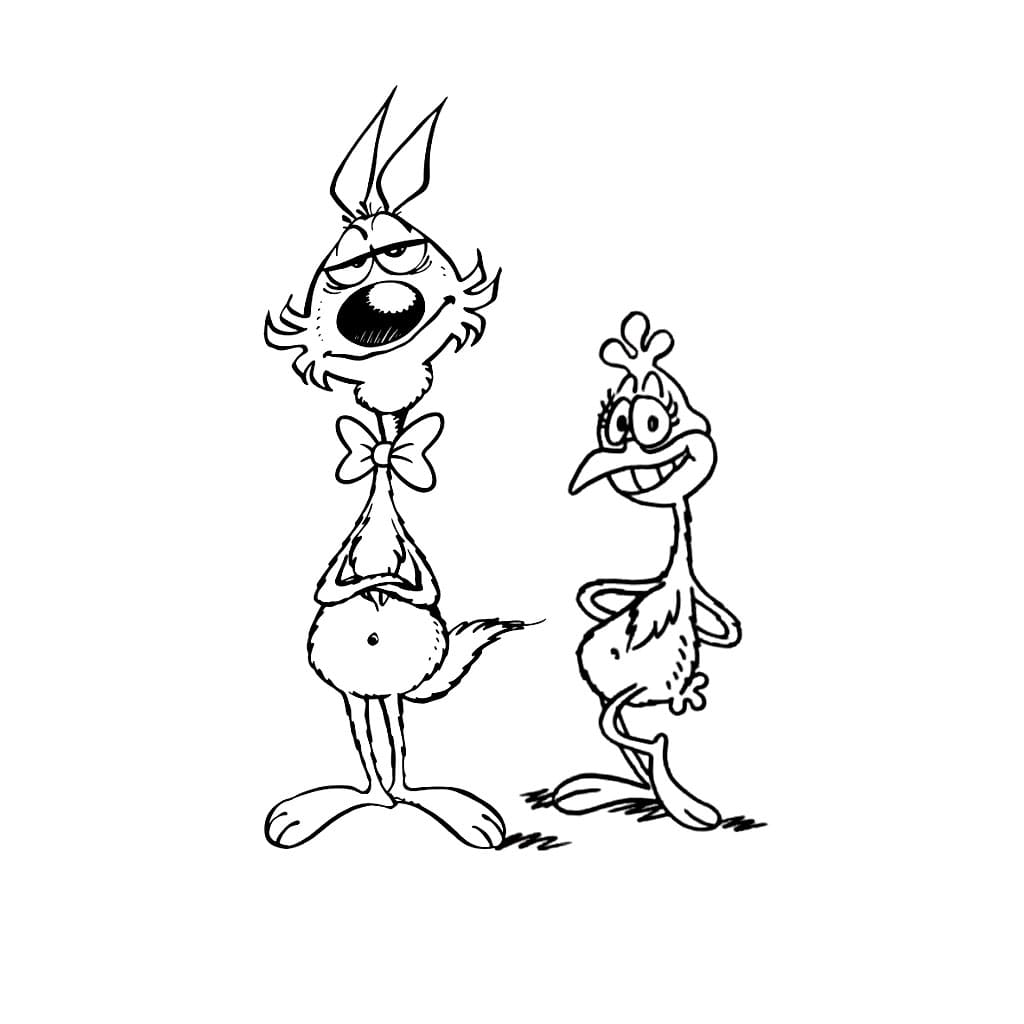 Lupo Alberto e amico da colorare