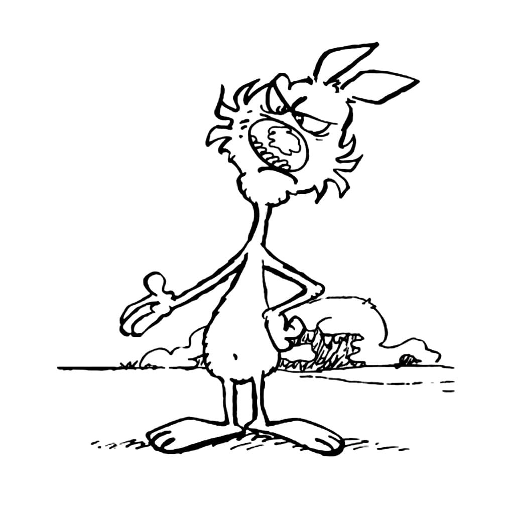 Lupo Alberto è arrabbiato da colorare