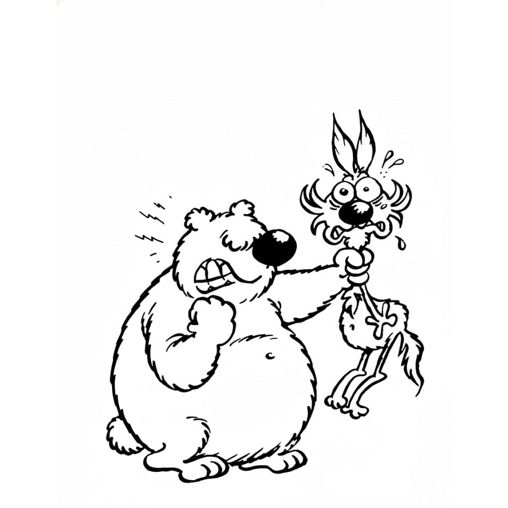 Lupo Alberto è vittima di bullismo da colorare