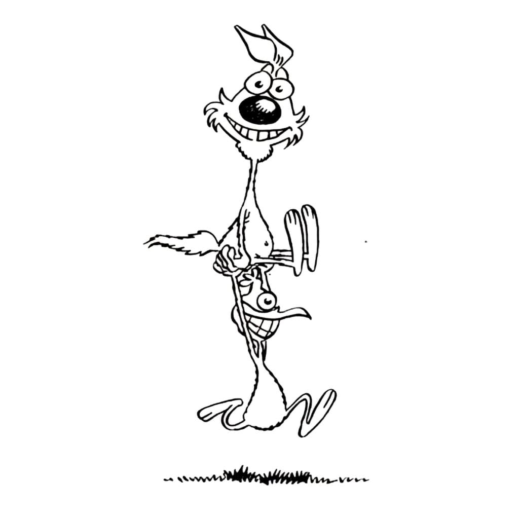 Lupo Alberto felice da colorare