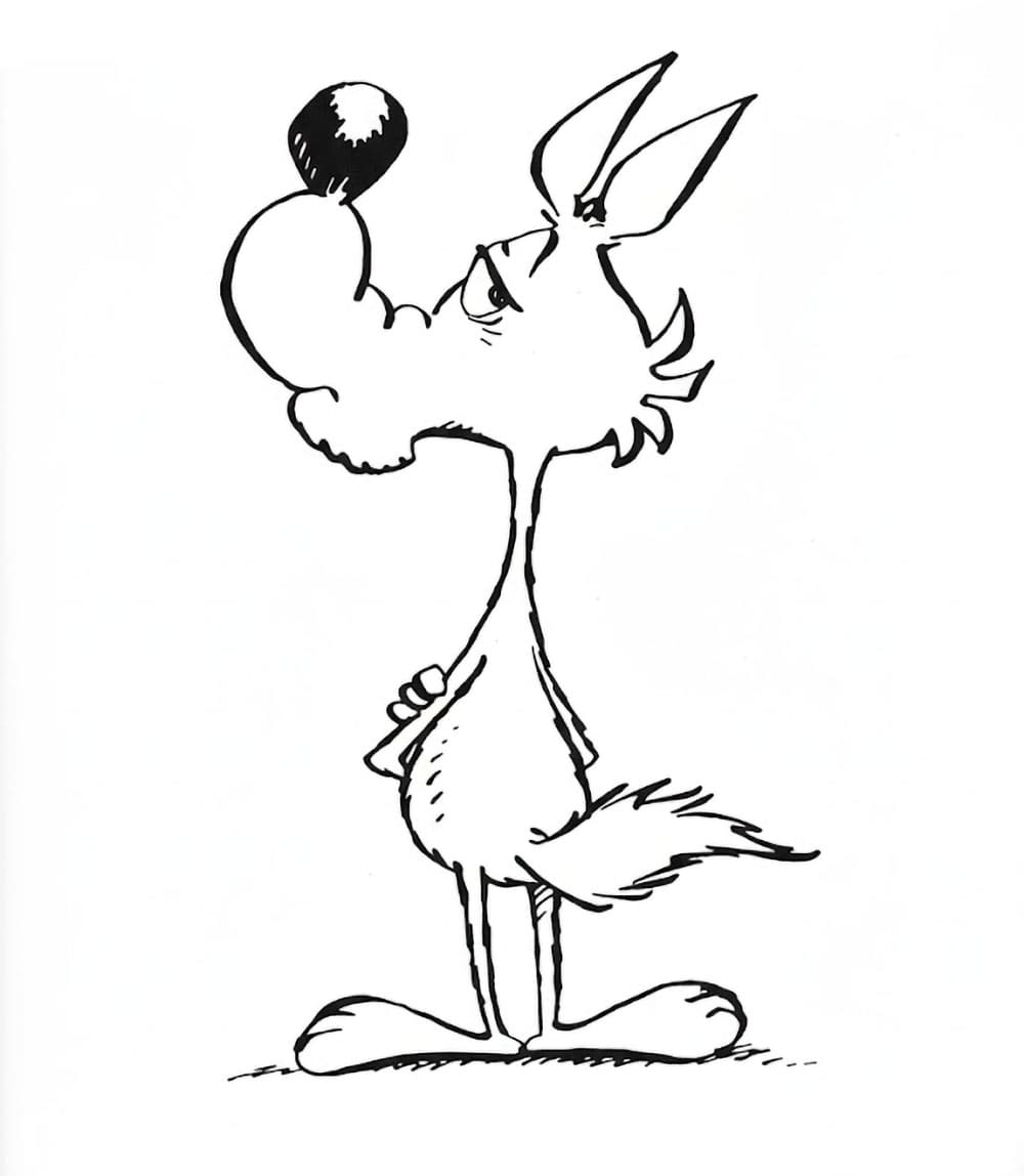 Lupo Alberto gli voltò le spalle da colorare