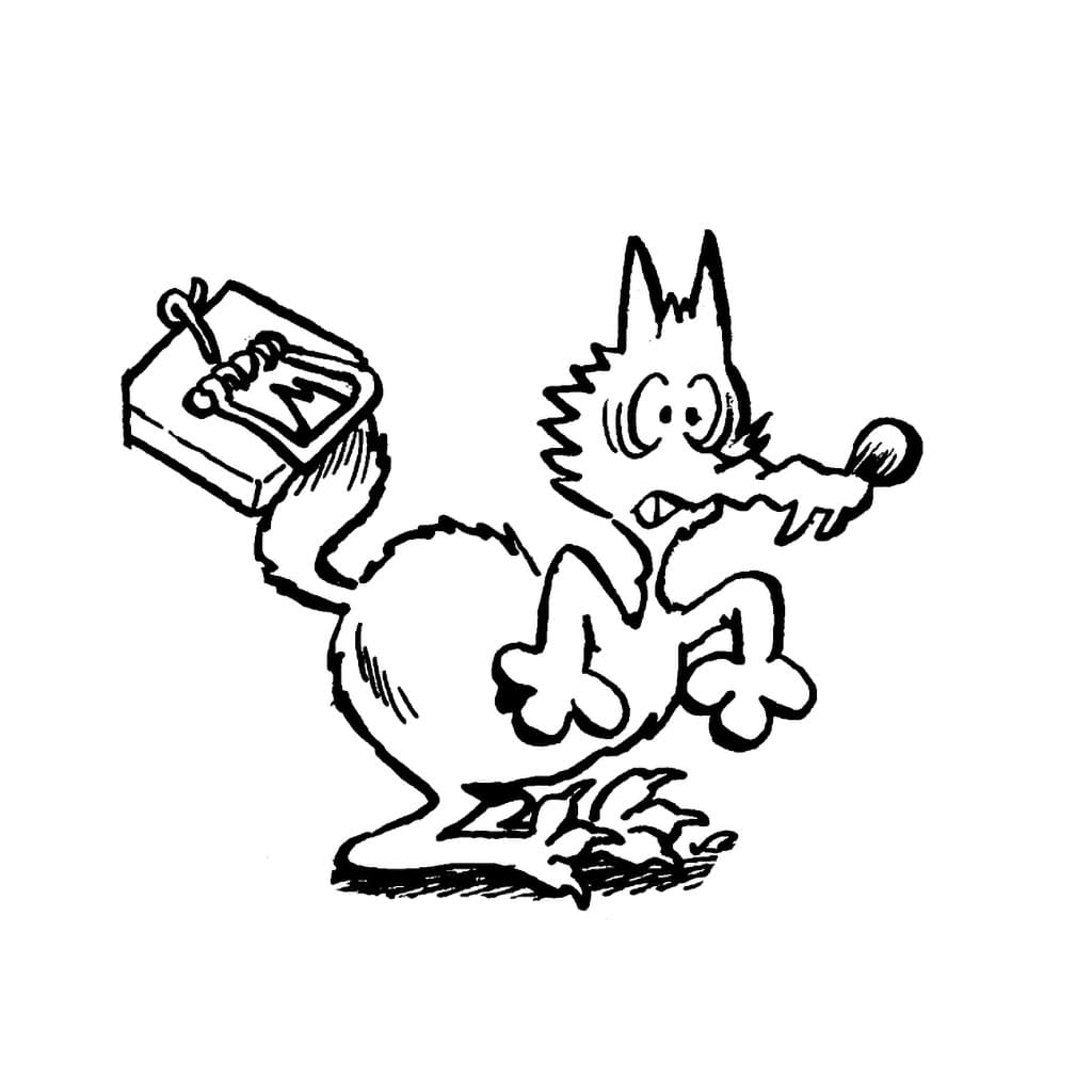 Lupo Alberto spaventoso da colorare