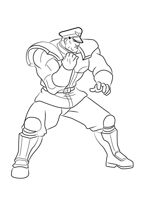 M. Bison di Street Fighter da colorare