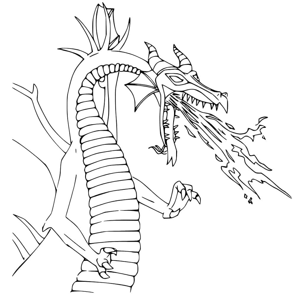 Maleficent Drago Malvagia da colorare