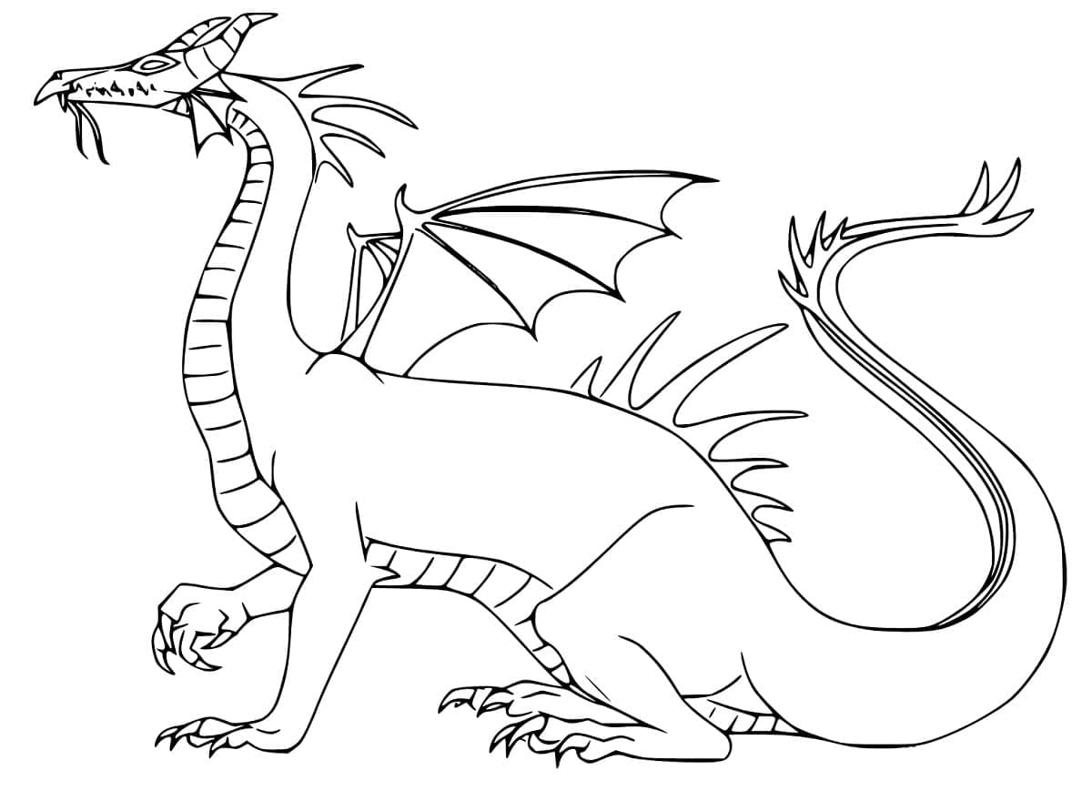 Maleficent Drago da colorare