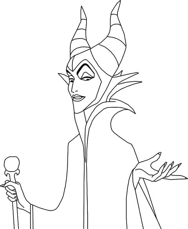 Maleficent del Cartone Animato da colorare