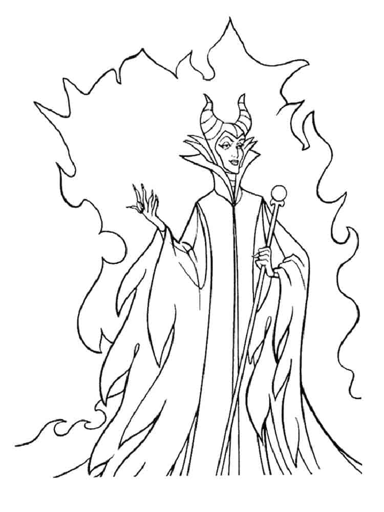 Maleficent della Disney da colorare