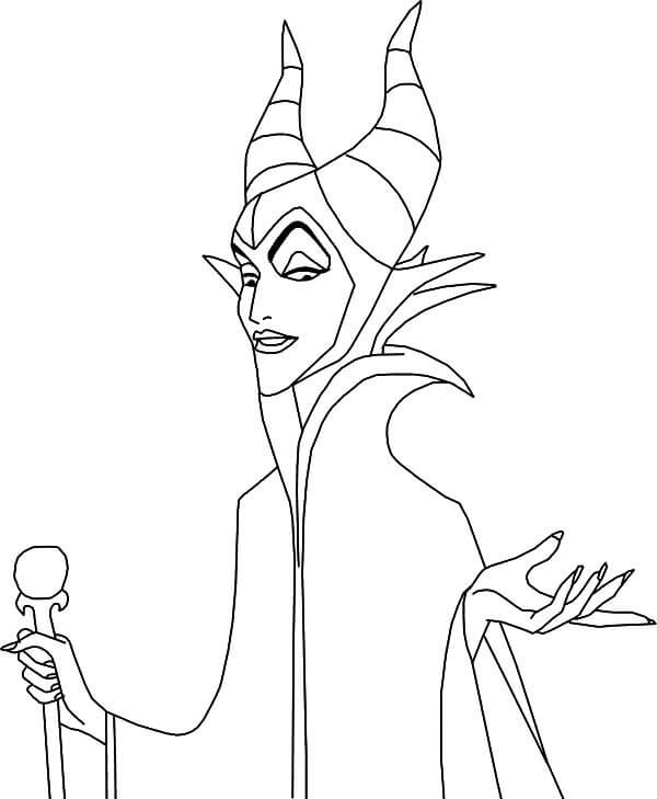 Maleficent in Cartoon da colorare