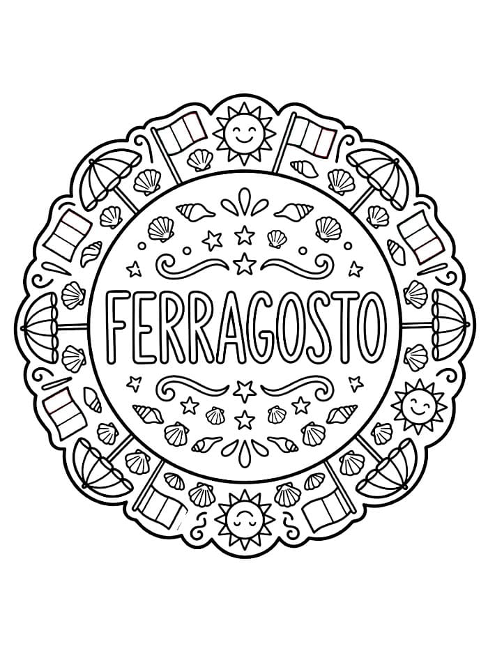 Mandala di Ferragosto da colorare