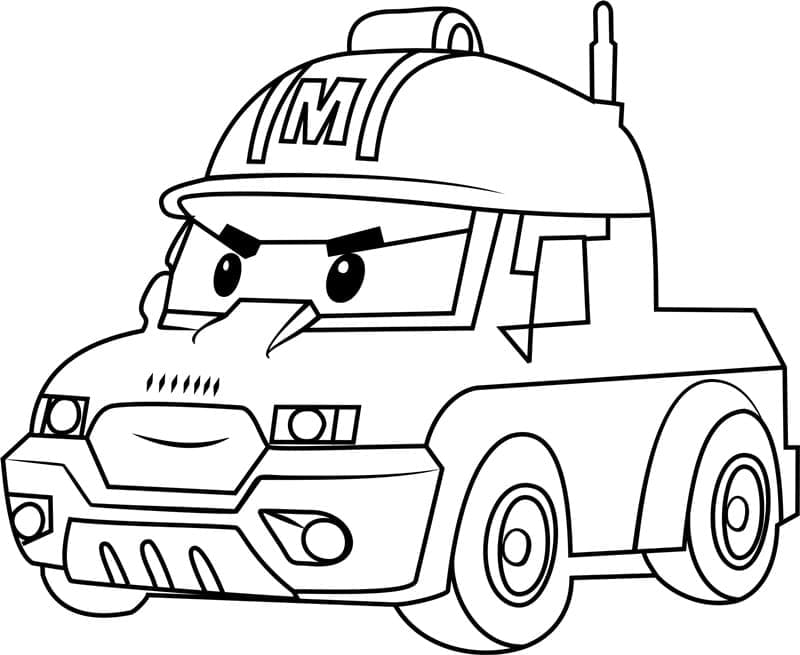 Marco di Robocar Poli da colorare