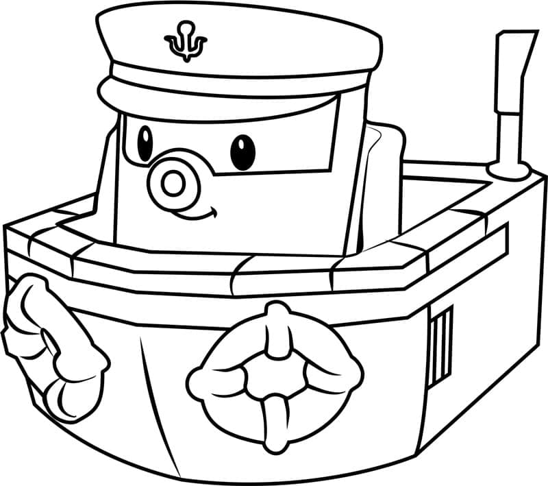 Marine della Robocar Poli da colorare