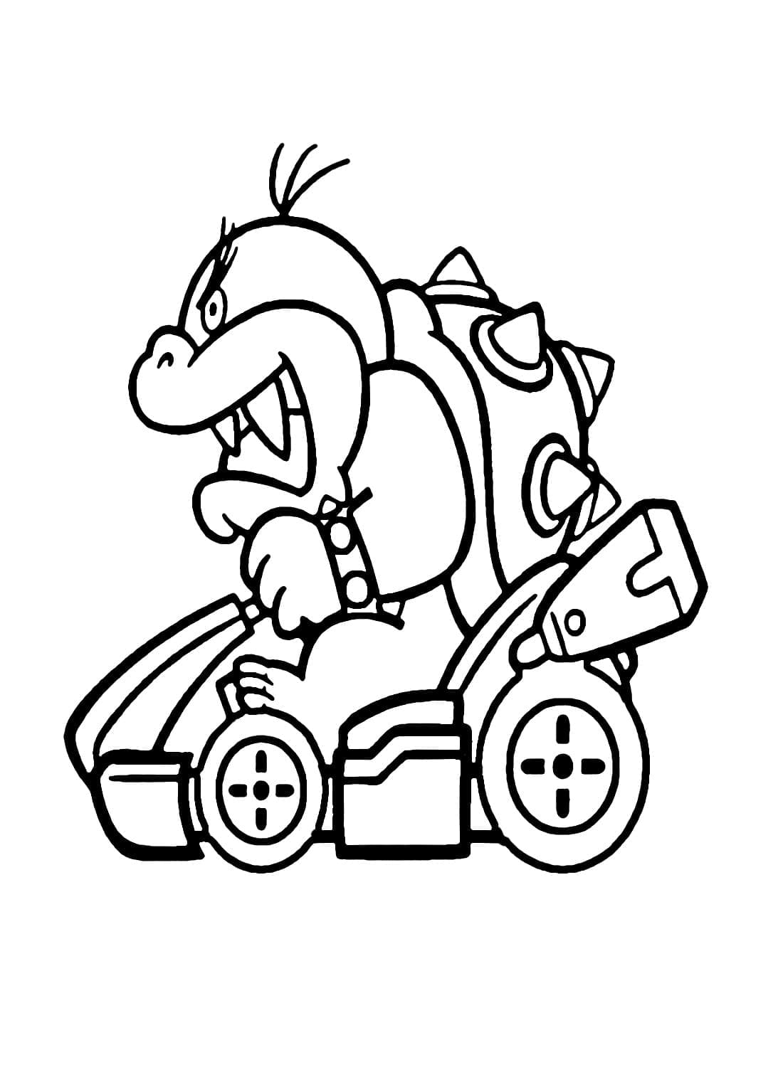 Mario Kart Morton Koopa da colorare