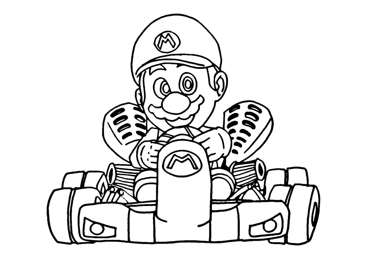 Mario Kart carino da colorare