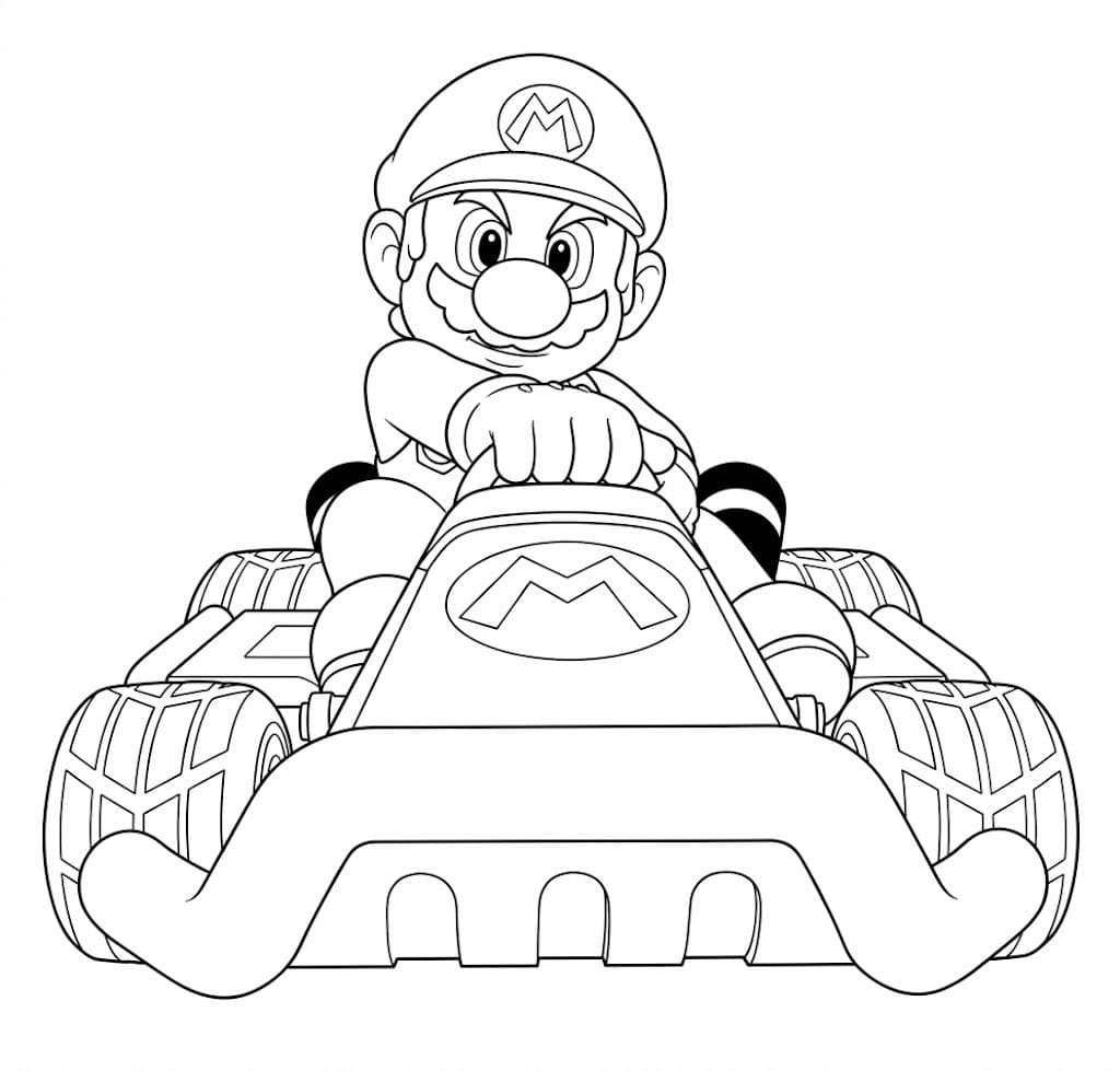 Mario Kart fuoristrada da colorare