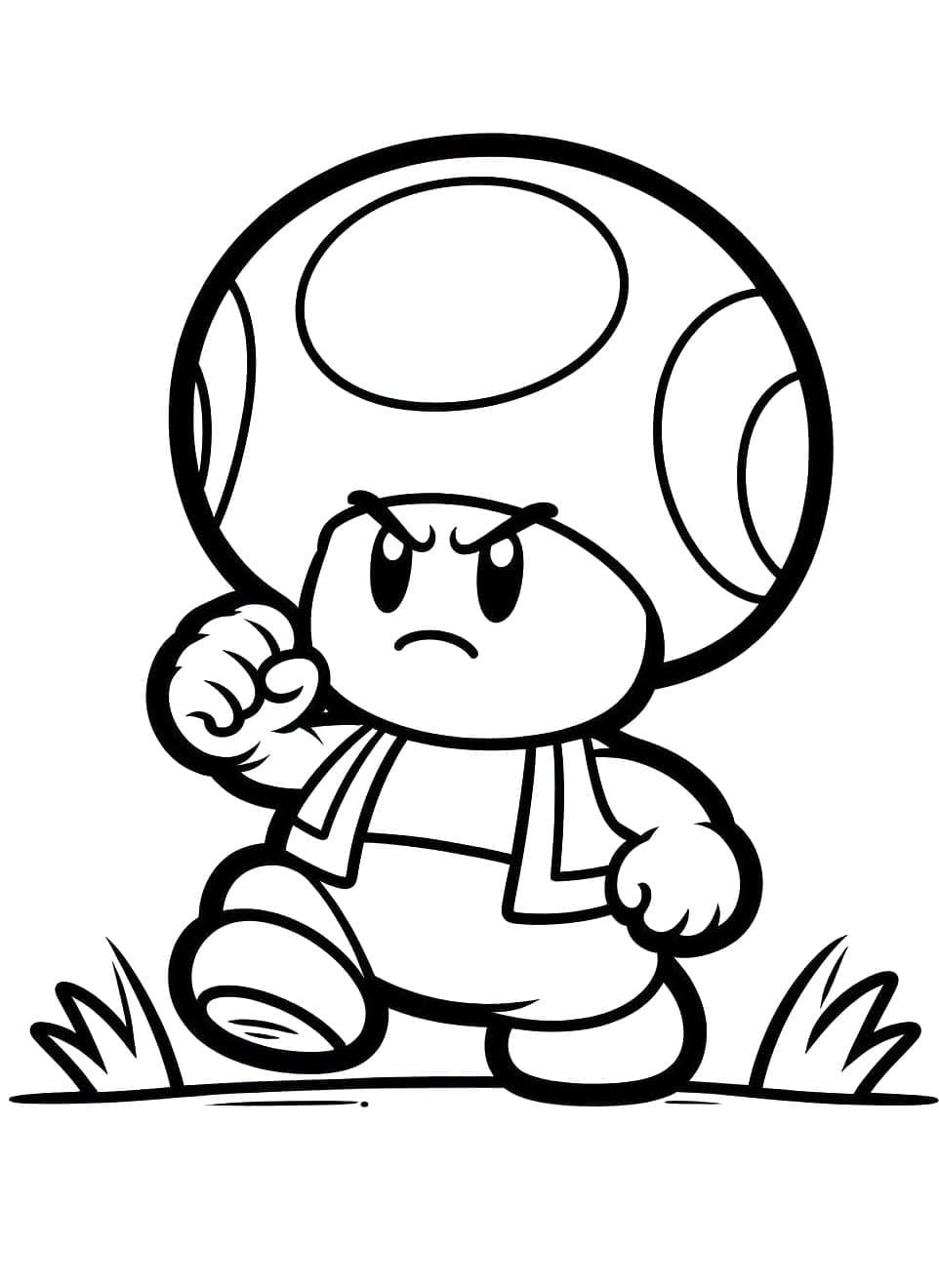 Mario Toad incredibile da colorare