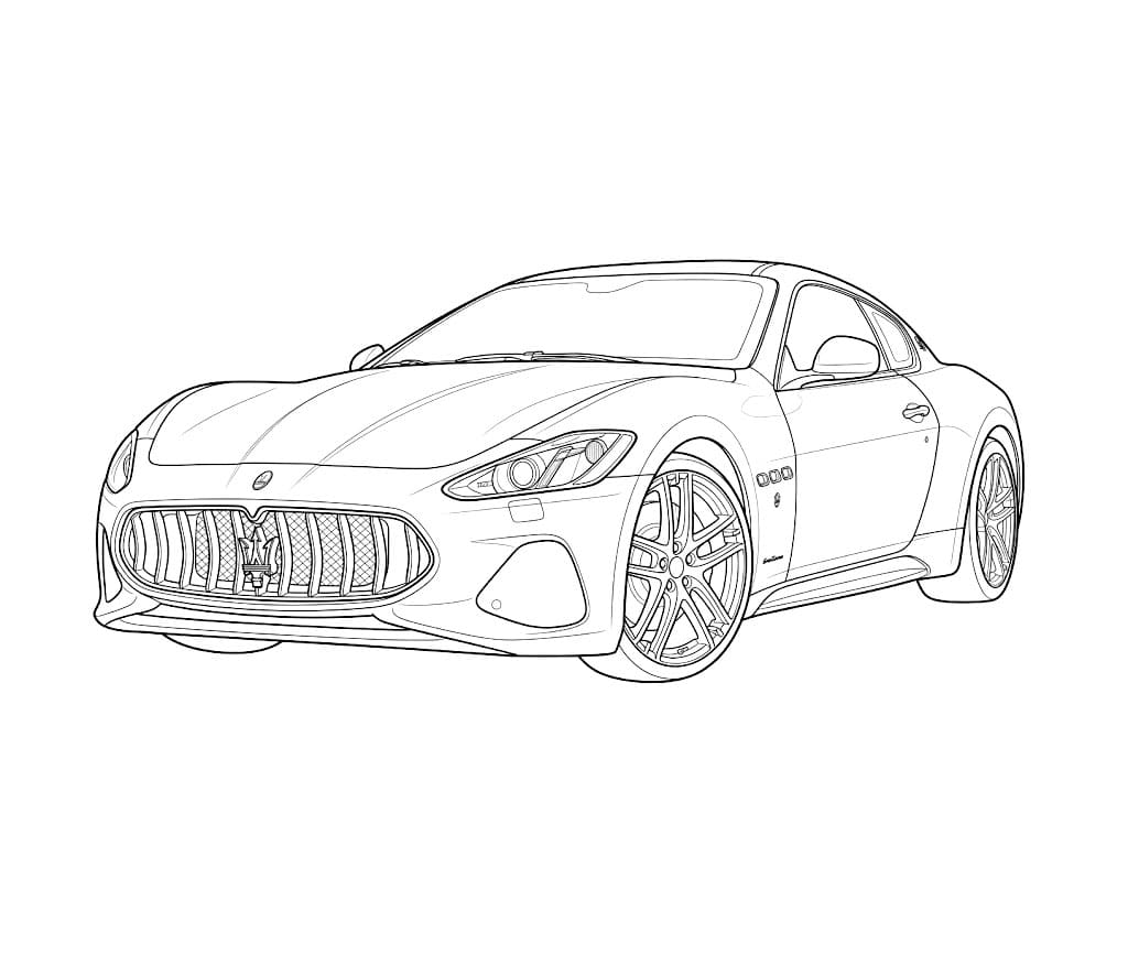 Maserati GranTurismo da colorare