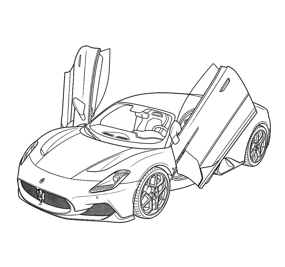 Maserati da colorare