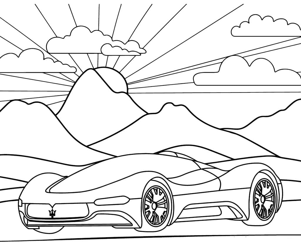 Maserati Pininfarino da colorare