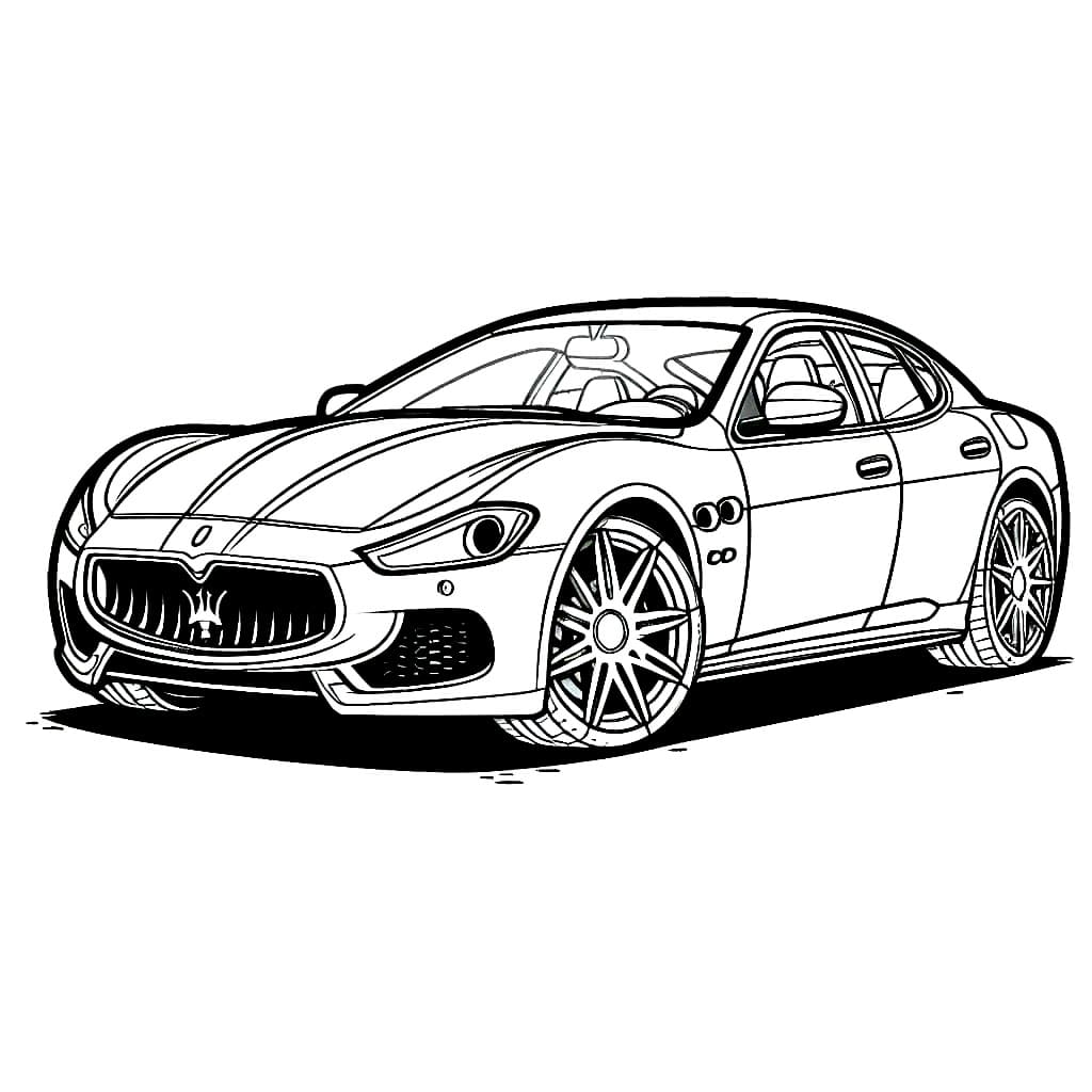 Maserati auto gratis da colorare