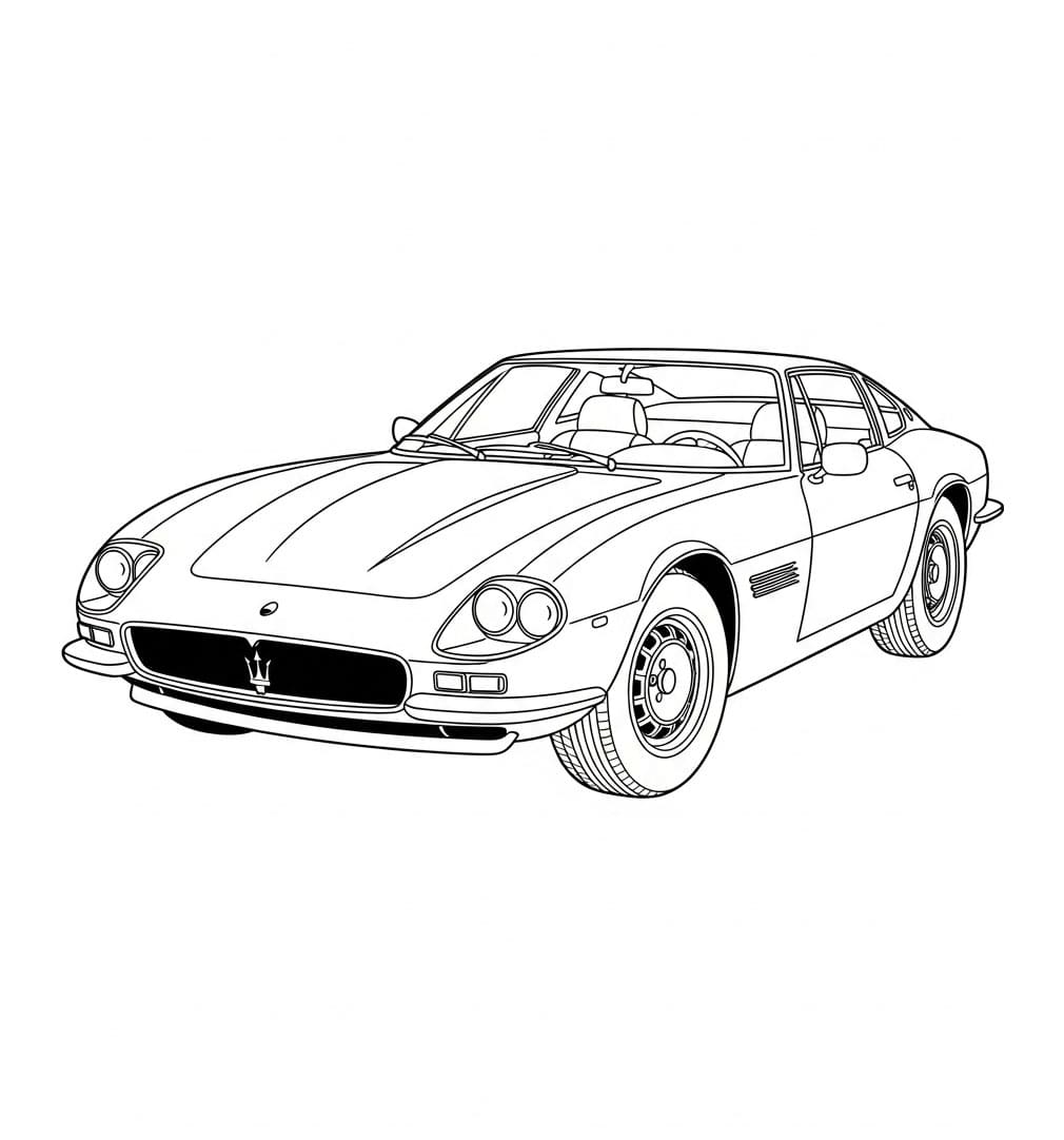 Maserati bella da colorare