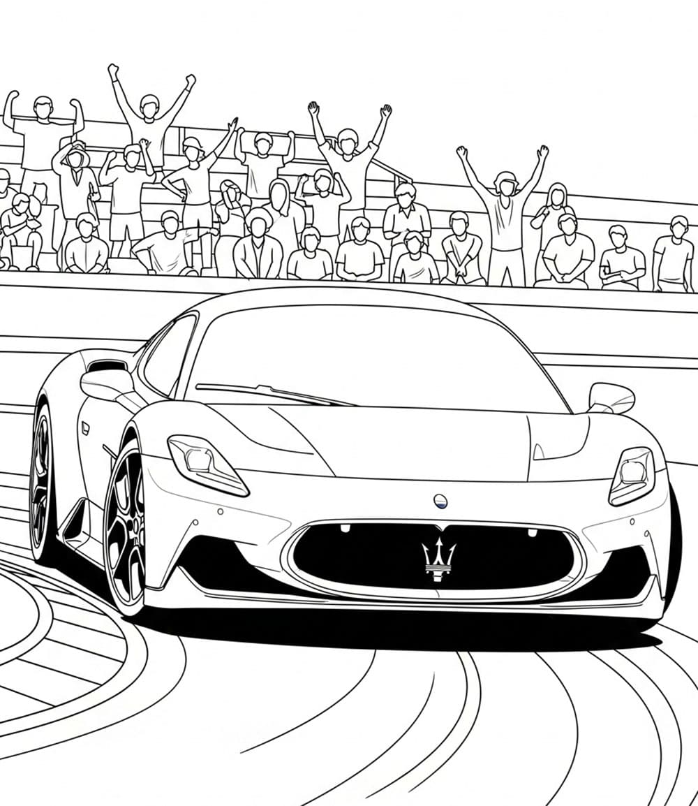 Maserati gara da colorare