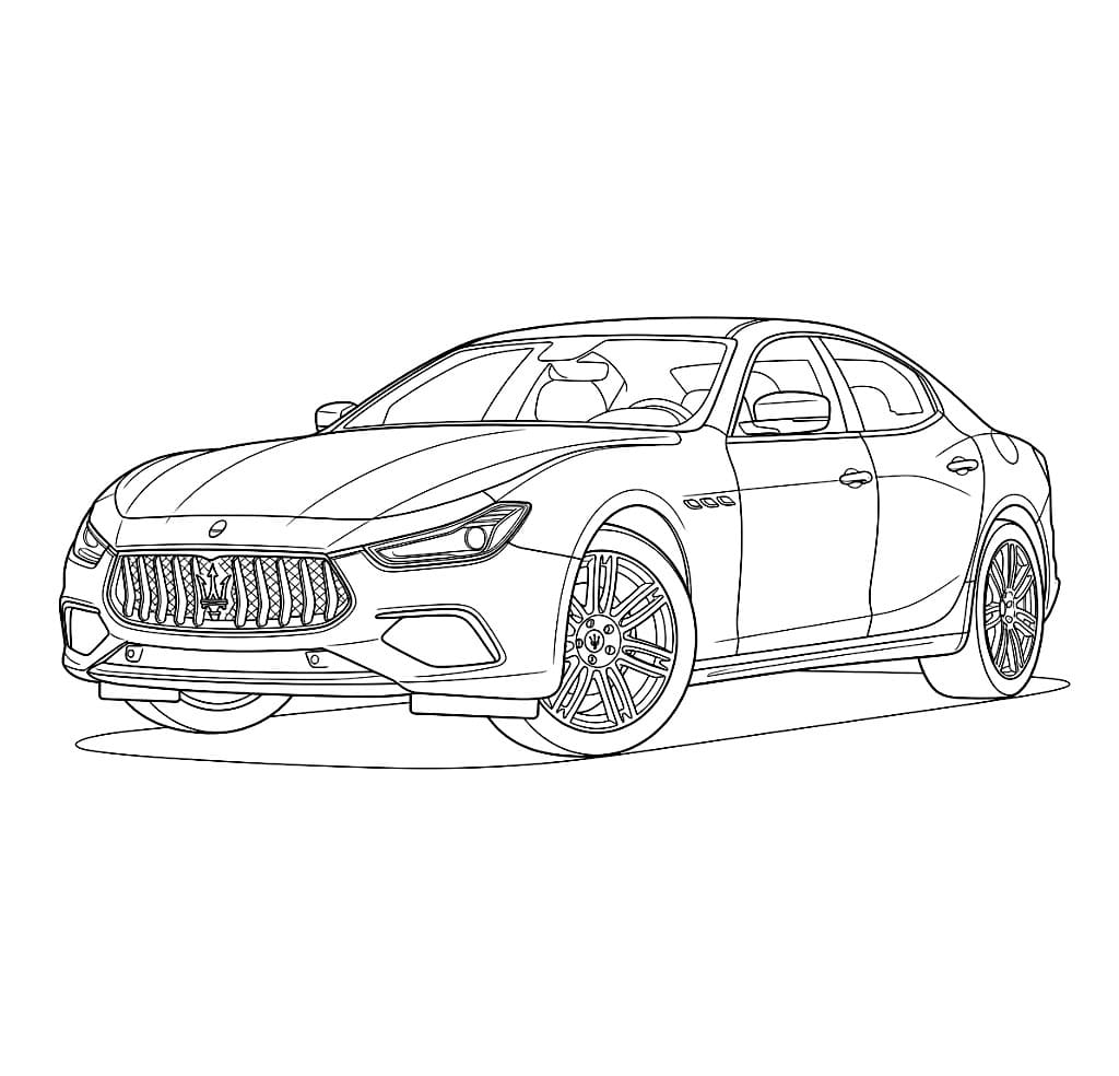 Maserati ghibli da colorare